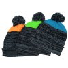 View Image 2 of 2 of Marbled Brights Cuffed Pom Pom Beanie