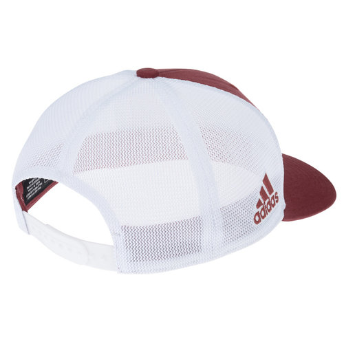 Additional Image 1 - a clear plastic cap with red and white stripes