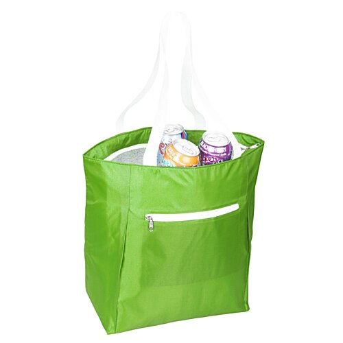 Additional Image 1 - a blue bag with white handles