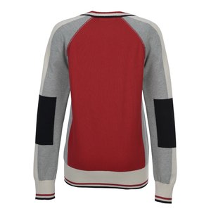 Additional Image 1 - a red and grey sweater