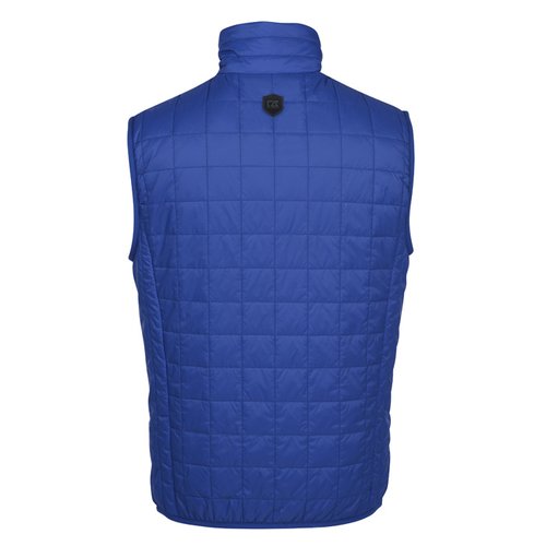 Additional Image 1 - a blue vest with a black button