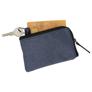 Additional Image 1 - a blue zippered bag with a key