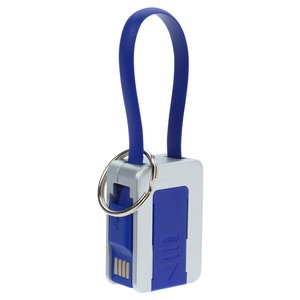 Additional Image 1 - a blue and white luggage tag