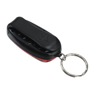 Additional Image 2 - a black key chain with a key ring