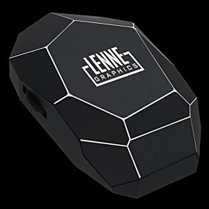 Additional Image 4 - a black computer mouse with white lines