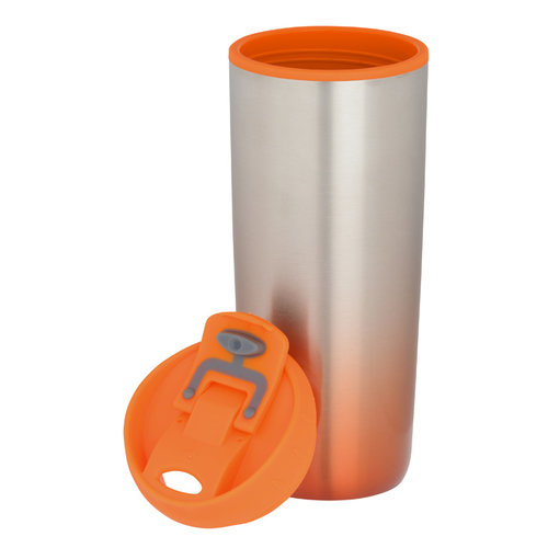 Additional Image 1 - a silver and orange cup