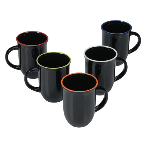 Additional Image 1 - a group of black mugs