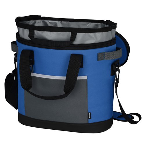 Additional Image 2 - a blue and grey cooler bag
