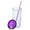 View Image 3 of 4 of Refresh Simplex Tumbler with Straw - 16 oz. - Clear