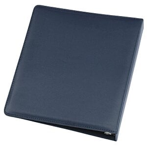 Additional Image 3 - a black leather folder on a white background