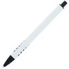 a white pen with black cap