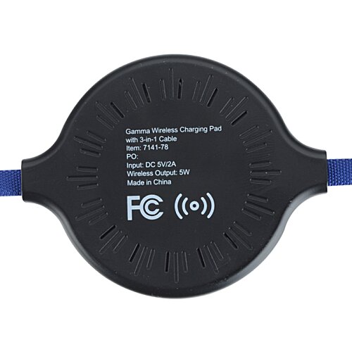 Additional Image 3 - a black circular object with blue straps