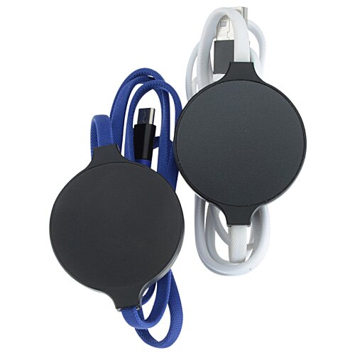 Additional Image 4 - a pair of black and blue earbuds