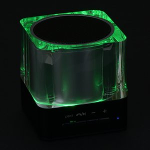 Additional Image 4 - a green glass container with black base