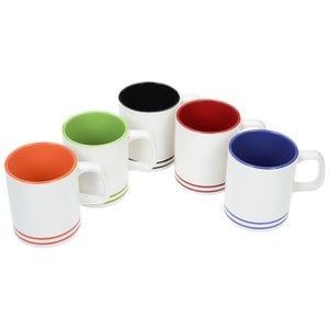 Additional Image 1 - a group of white mugs with different colors