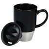 Additional Image 2 - a black and silver coffee mug