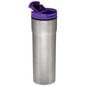 Additional Image 2 - a silver and purple tumbler