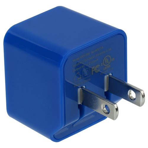 Additional Image 1 - a blue square power adapter