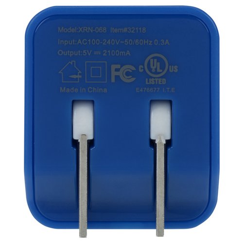 Additional Image 2 - a blue square with two white pins