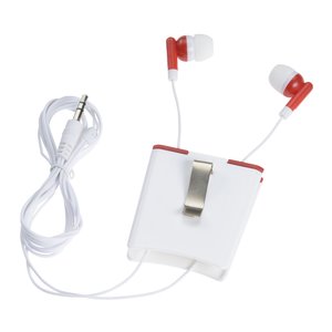 Additional Image 1 - a white and red earbuds