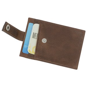Additional Image 1 - a brown leather luggage tag