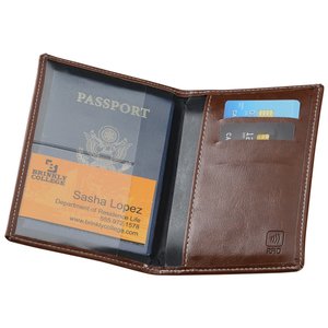 Additional Image 2 - a brown wallet with a black cover