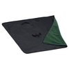 a black and green folded cloth