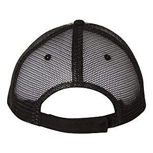 Additional Image 1 - a black hat with a mesh back