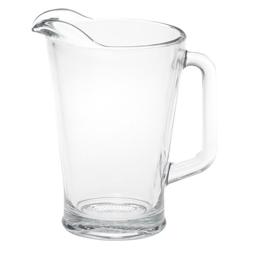 Additional Image 2 - a clear glass pitcher with a handle