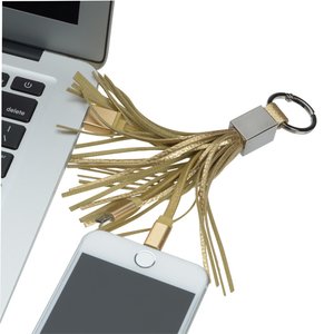 Additional Image 2 - a keychain with tassels on a key chain