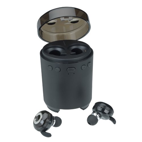 Additional Image 1 - a black box with a lid and two heads