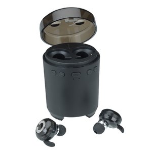 Additional Image 1 - a black box with a lid and two heads