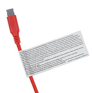 Additional Image 1 - a red and white cable with a white tag