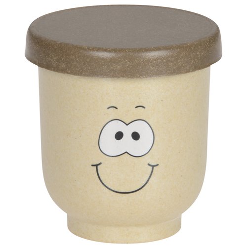Additional Image 1 - a cream and brown container with a face on it