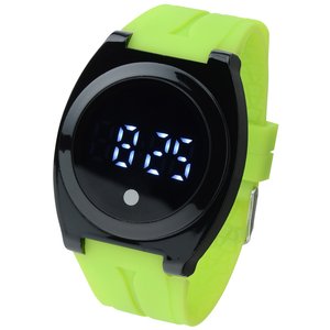 Additional Image 2 - a green watch with a black digital screen