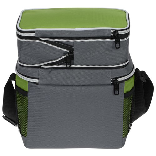 Additional Image 4 - a green and grey cooler bag