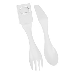 Additional Image 3 - a white plastic spoon and fork