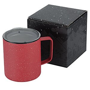 Additional Image 2 - a red and black mug next to a black cube