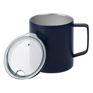 Additional Image 1 - a black mug with a silver handle
