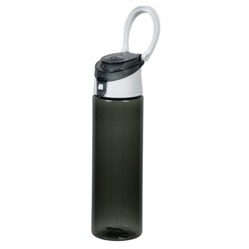 Additional Image 5 - a black water bottle with a white strap
