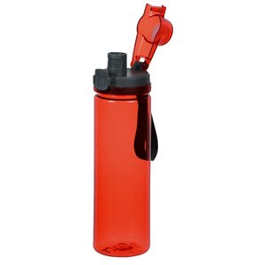 Additional Image 3 - a red water bottle with a black lid