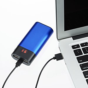 Additional Image 2 - a blue rectangular device connected to a laptop
