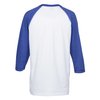 View Image 3 of 3 of New Era Sueded Cotton 3/4 Sleeve Baseball Tee - Men's - Embroidered