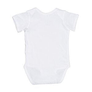 Additional Image 1 - a white baby bodysuit on a white background