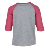 View Image 3 of 3 of Rabbit Skins Fine Jersey Baseball Tee - Toddler - Embroidered