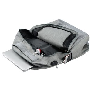 Additional Image 2 - a grey bag with a black handle