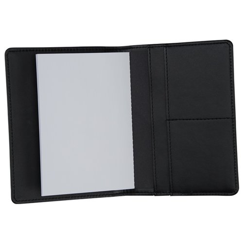 Additional Image 1 - a black wallet with a white paper inside