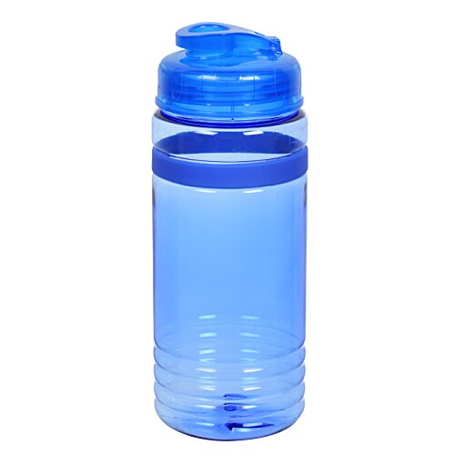 Additional Image 1 - a blue water bottle with a blue lid