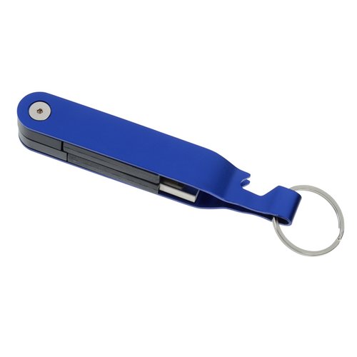 Additional Image 3 - a blue pocket knife with a ring
