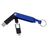 View Image 2 of 7 of Rotate Duo Charging Cable Keychain - 24 hr